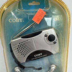 Coby CX-5 Mini AM/FM Pocket Radio W/Speaker Black CX-5